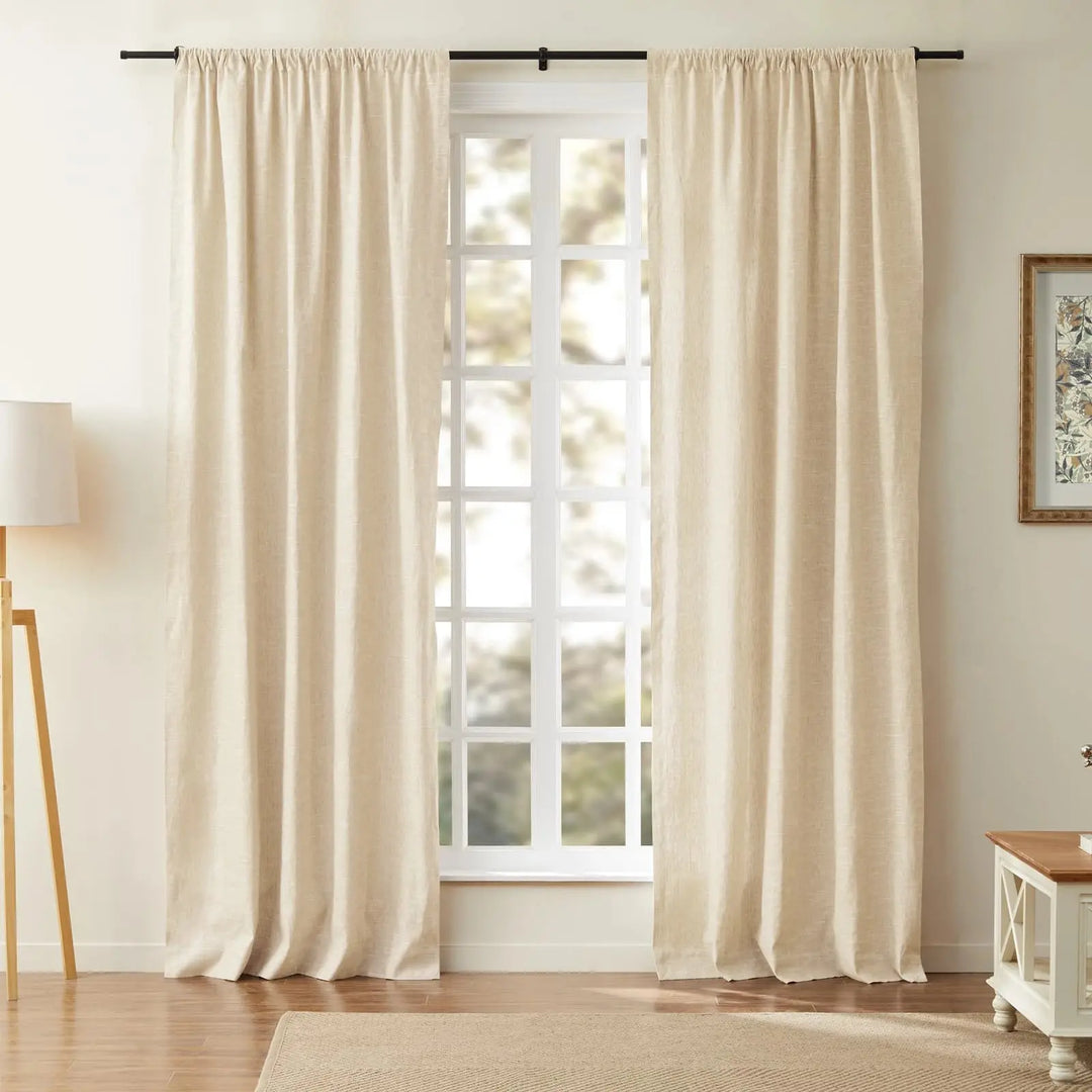 Sia Linen Curtains & Drapes Soft Top