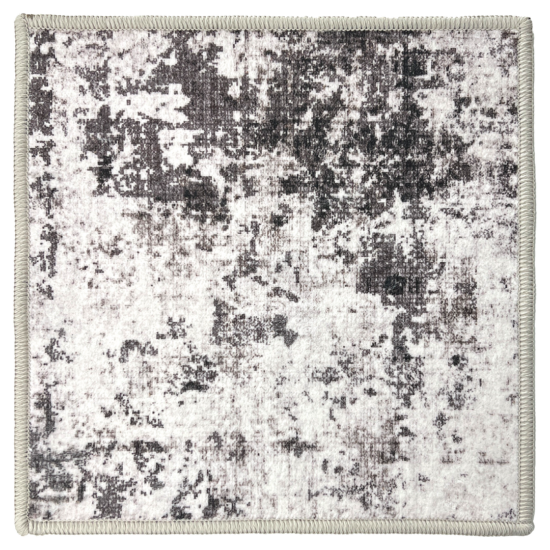 Smog Modern Synthetic Silver Graphite Rug