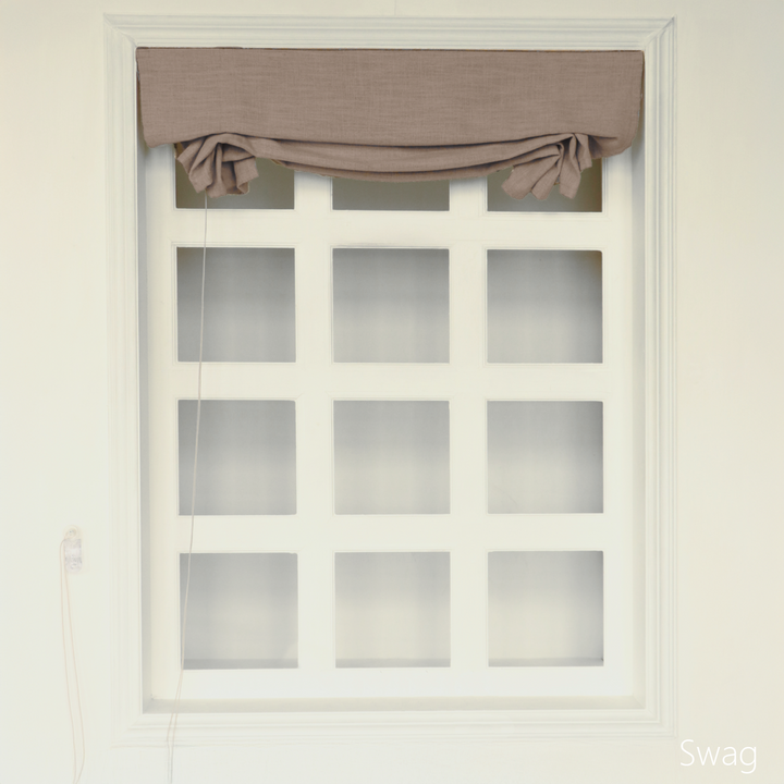 Belgian Linen Flax Roman Blinds & Shades Cord Lift | Swag