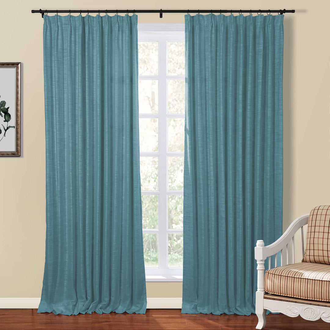 Kay Linen Curtains & Drapes Pleated