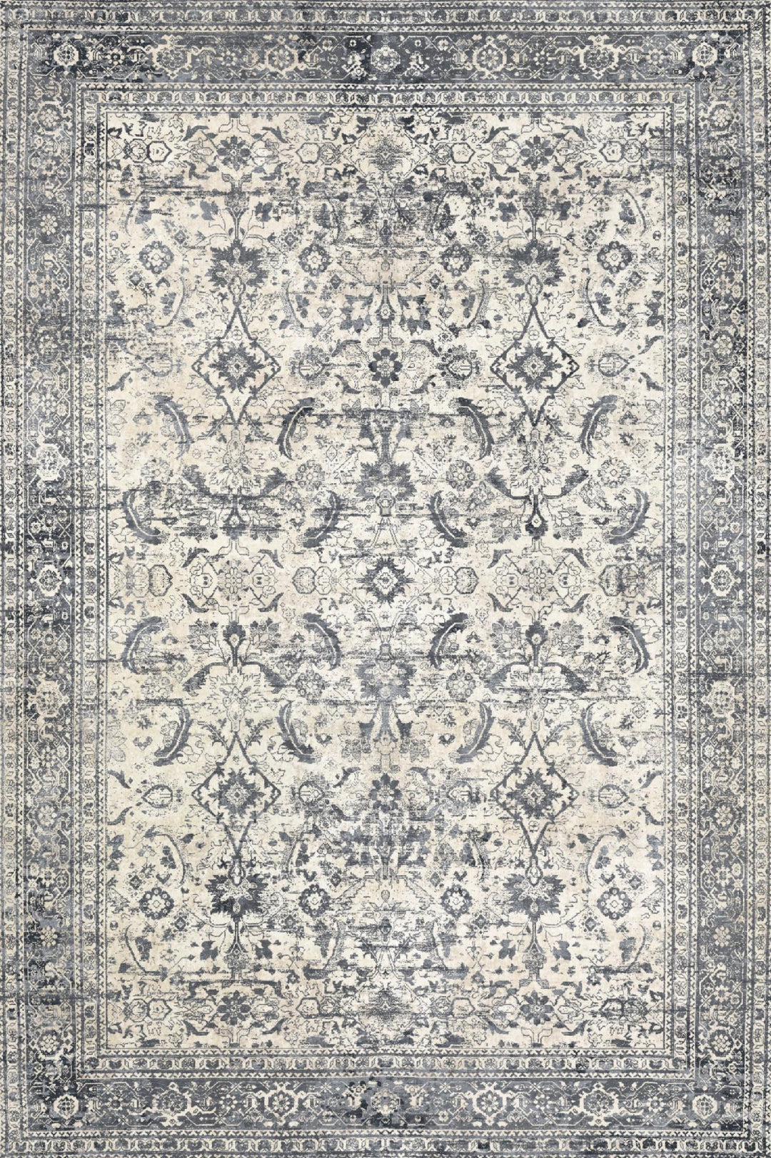 Pace Persian-Style Silver and Blue Rug