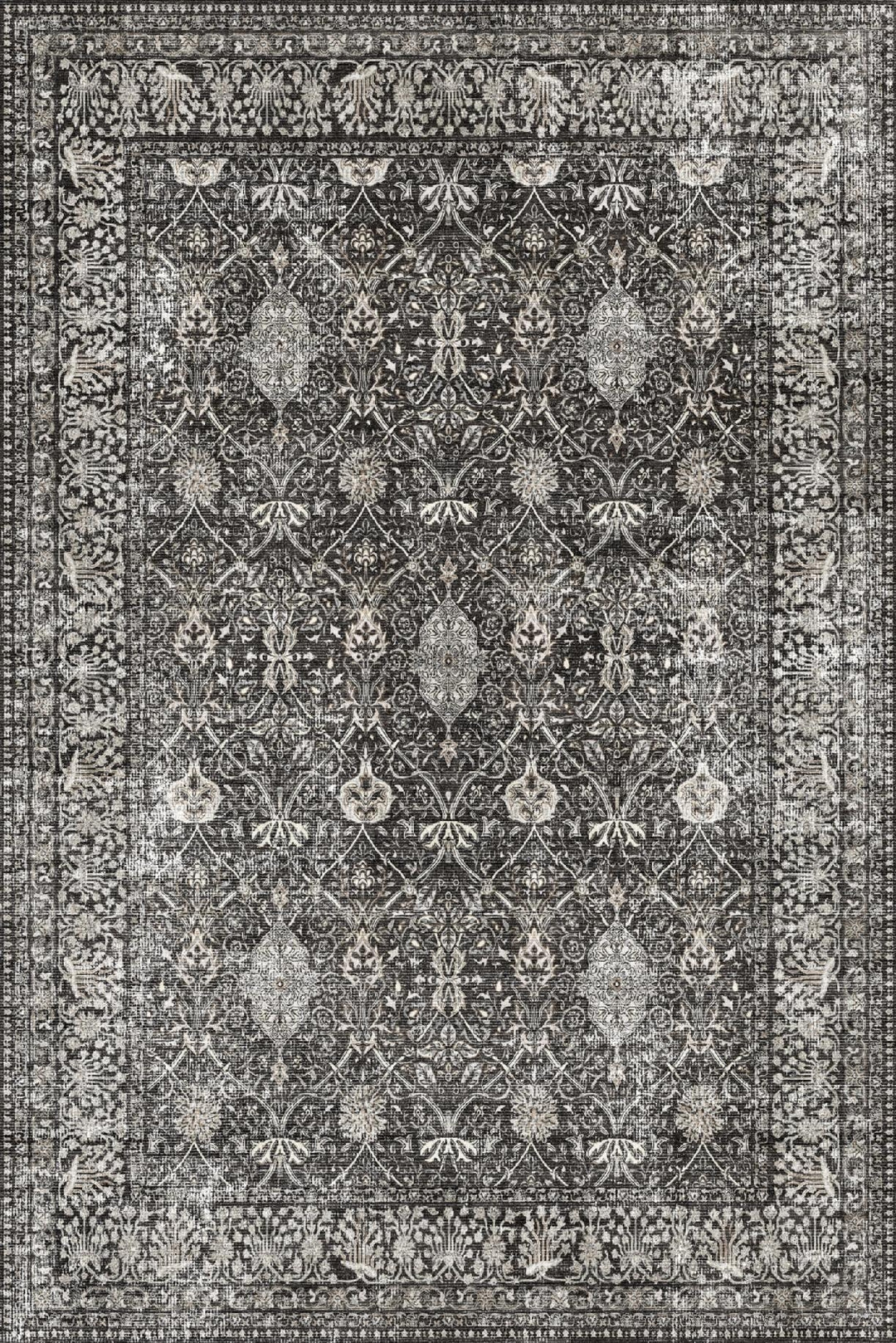 Jake Charcoal-Silver Printed Rug