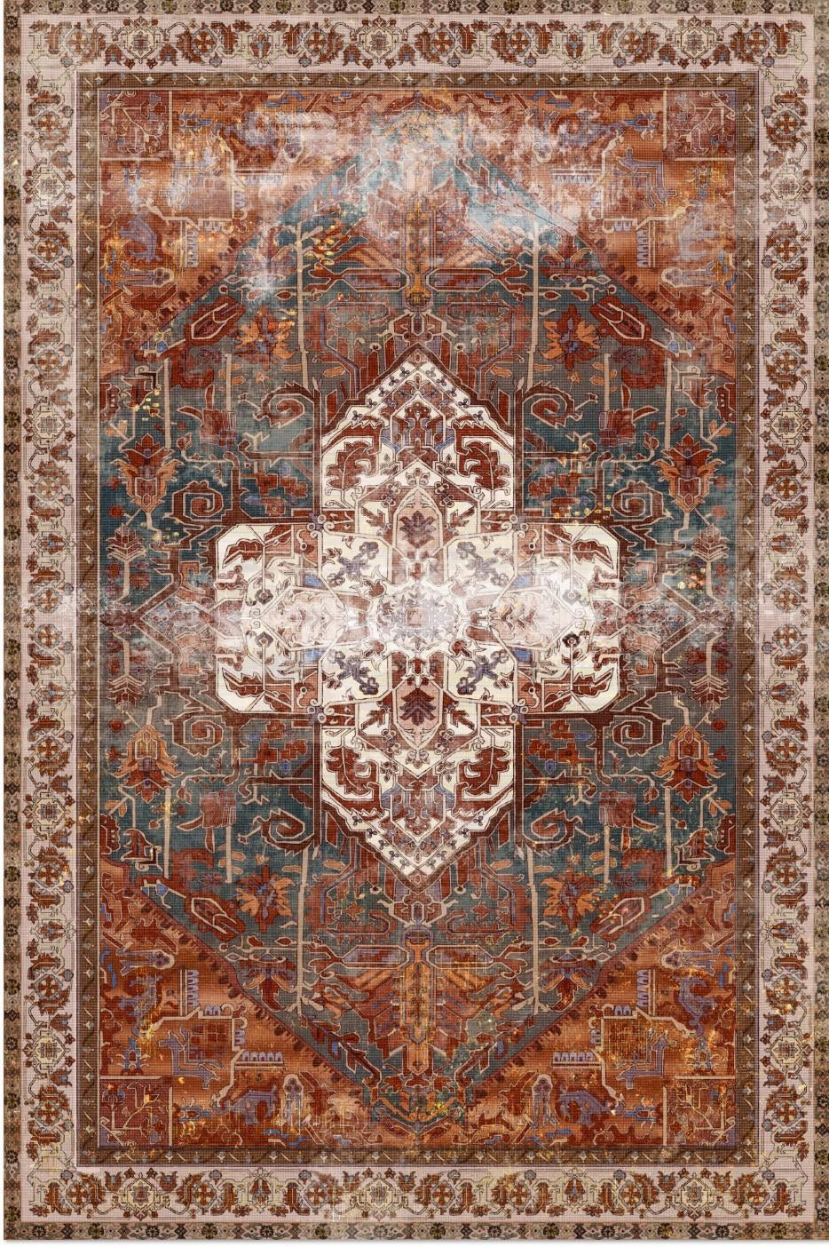 Rachel Rust Printed Rug