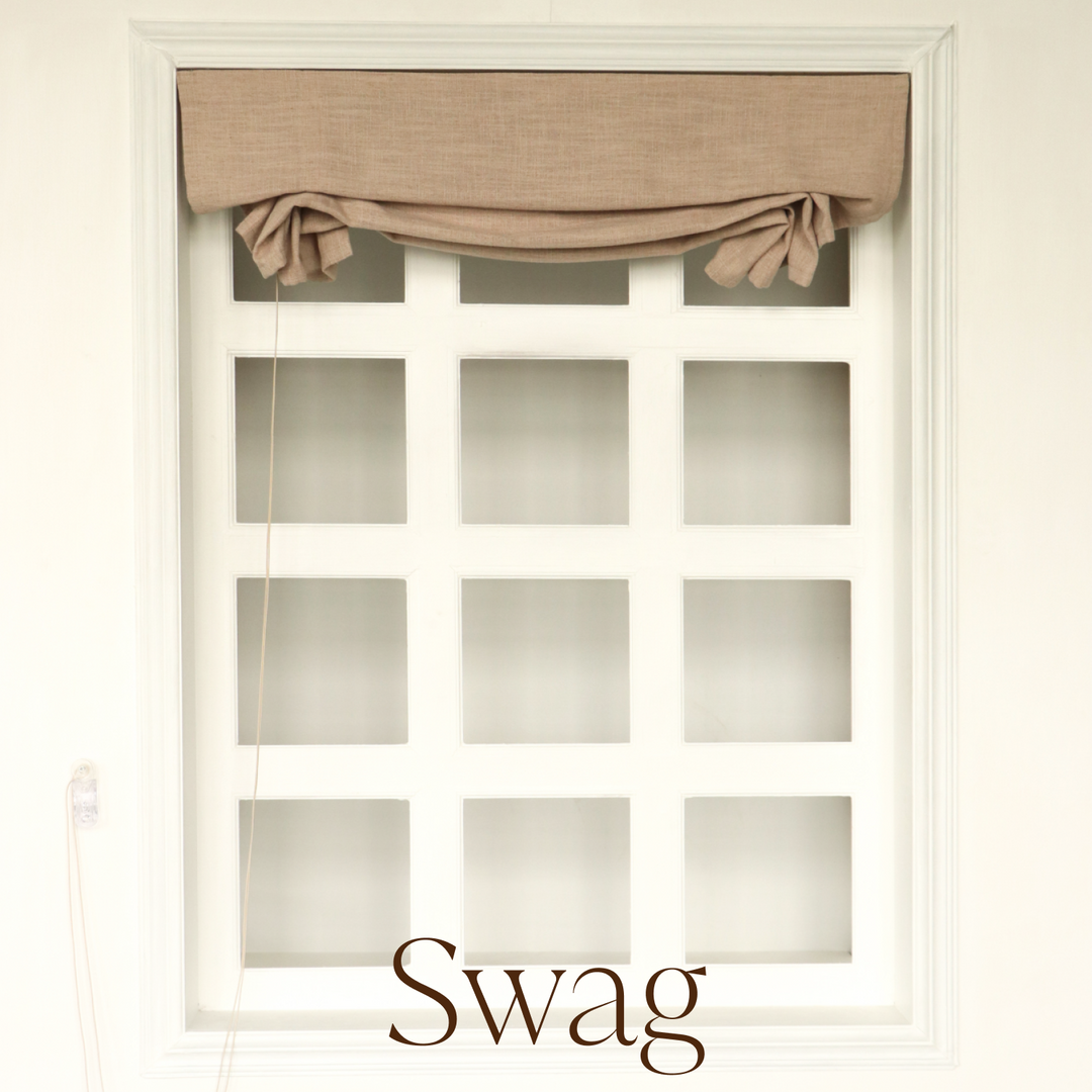 Kay Linen Roman Blinds & Shades Cord Lift | Swag