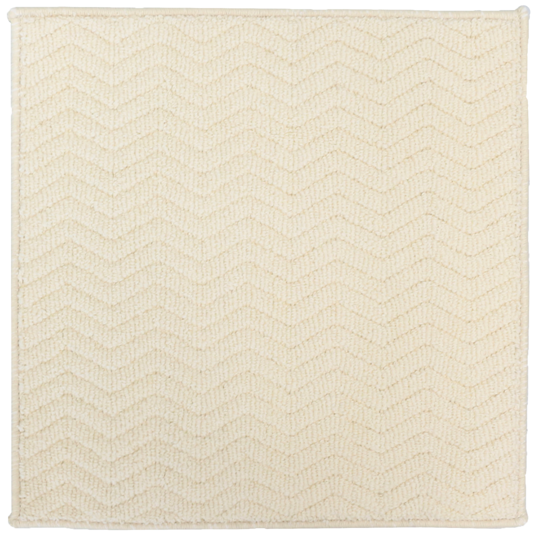 Noah Cotton Lockstitch Ivory White Wool Blend Rug