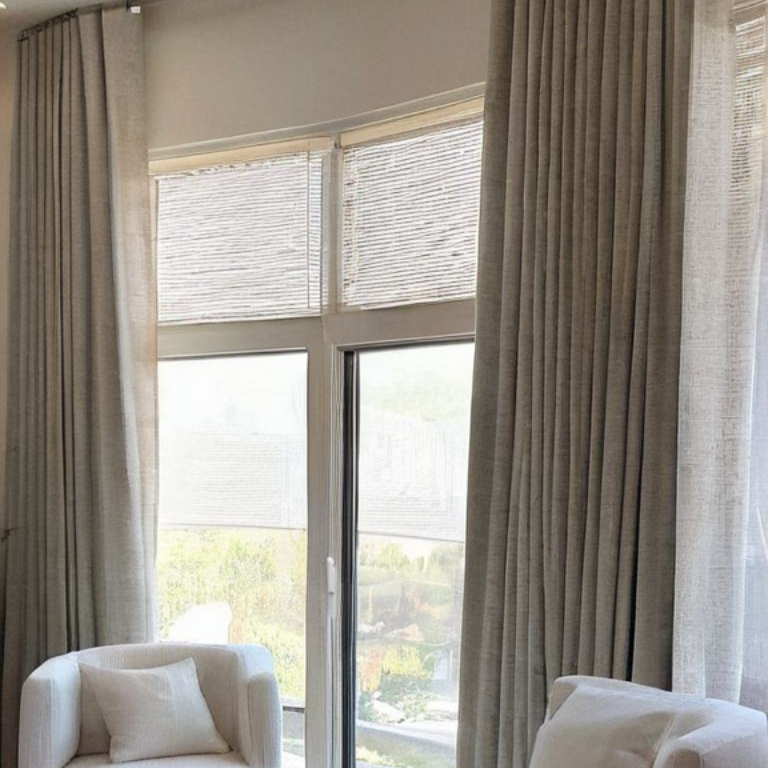 Kay  Linen Curtains & Drapes Pleated