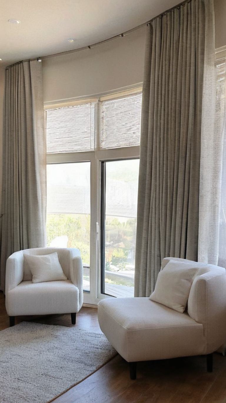 Kay  Linen Curtains & Drapes Pleated