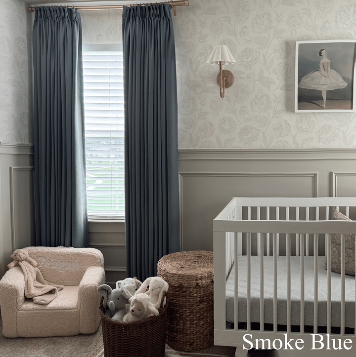 Lindy Cotton Blend Curtains & Drapes Pleated