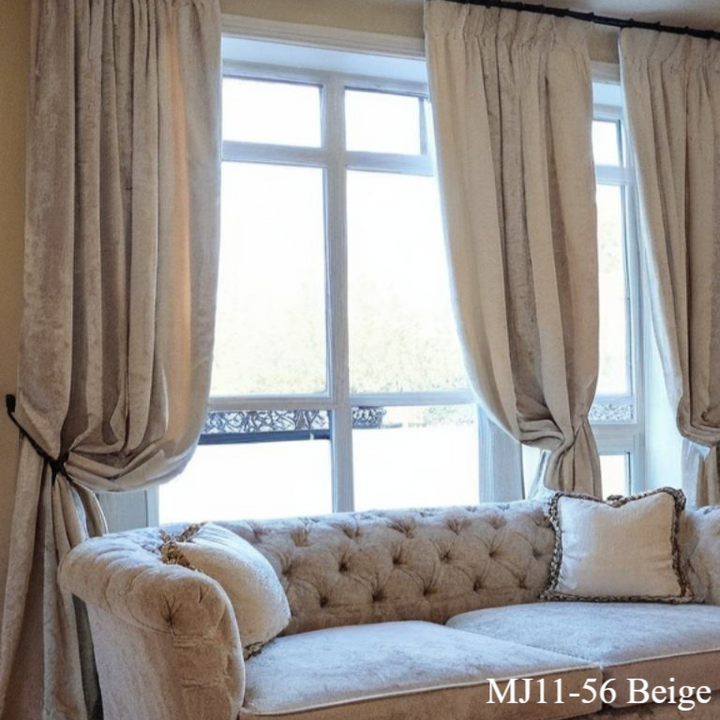 Birkin Velvet Curtains & Drapes Pleated