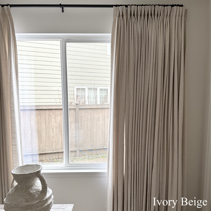 Joy Linen Curtains & Drapes French Pleated