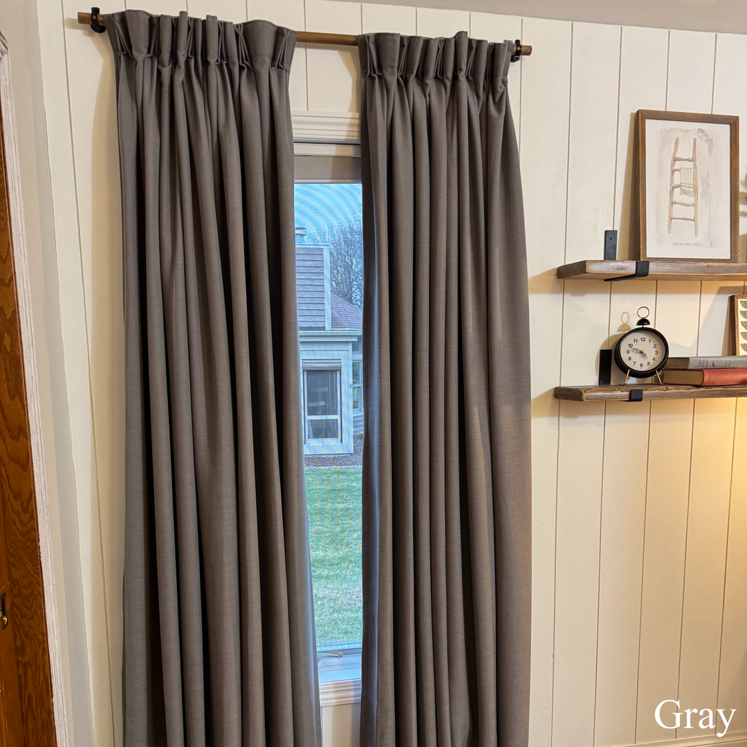 Kay Linen Curtains & Drapes Pleated