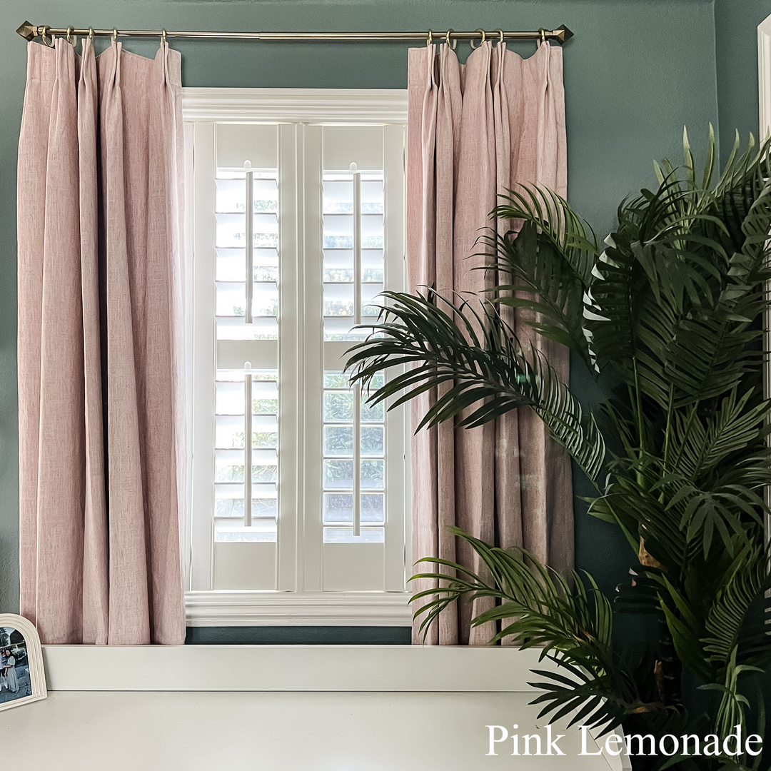 Lia Linen Curtains & Drapes Pleated