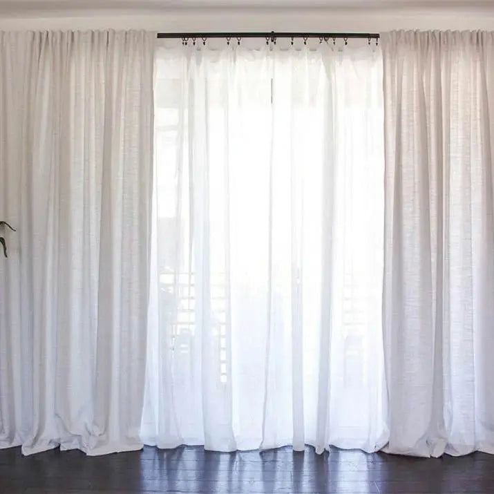 Lia Linen Curtains & Drapes Soft Top