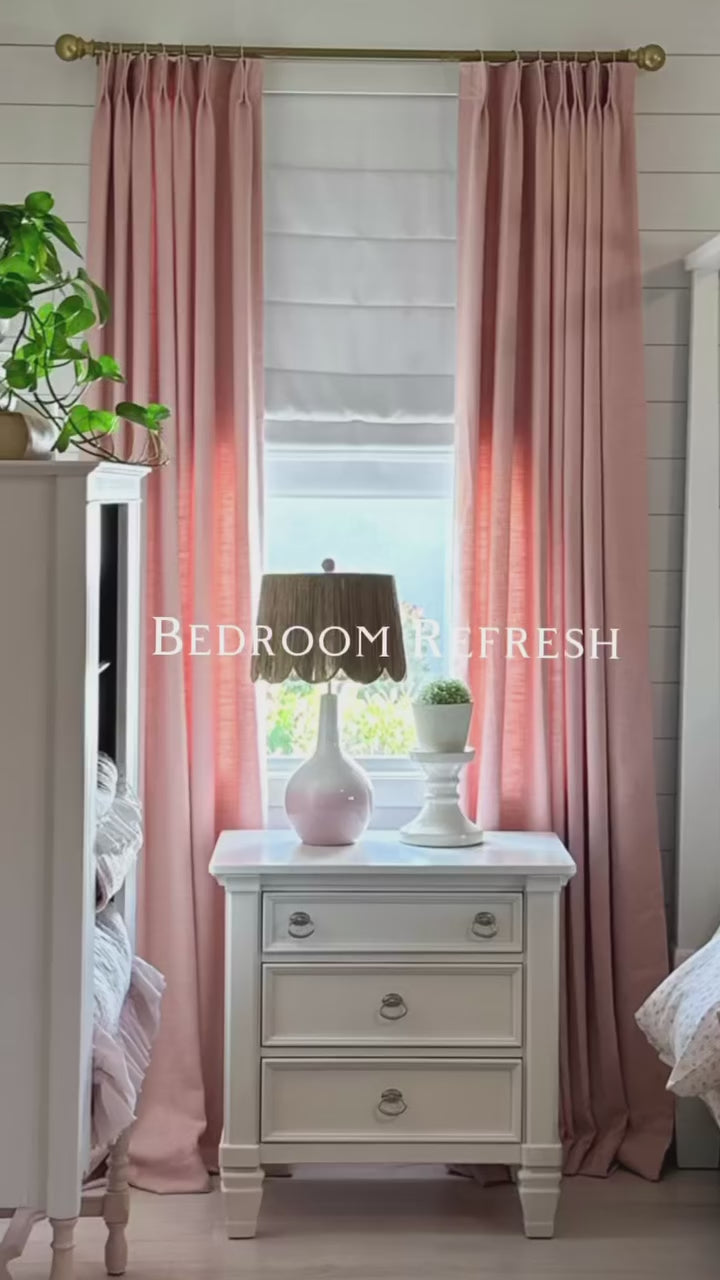 Sia Linen Curtains & Drapes Pleated